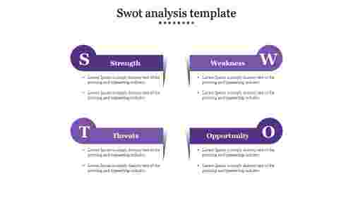 swot analysis template-Purple